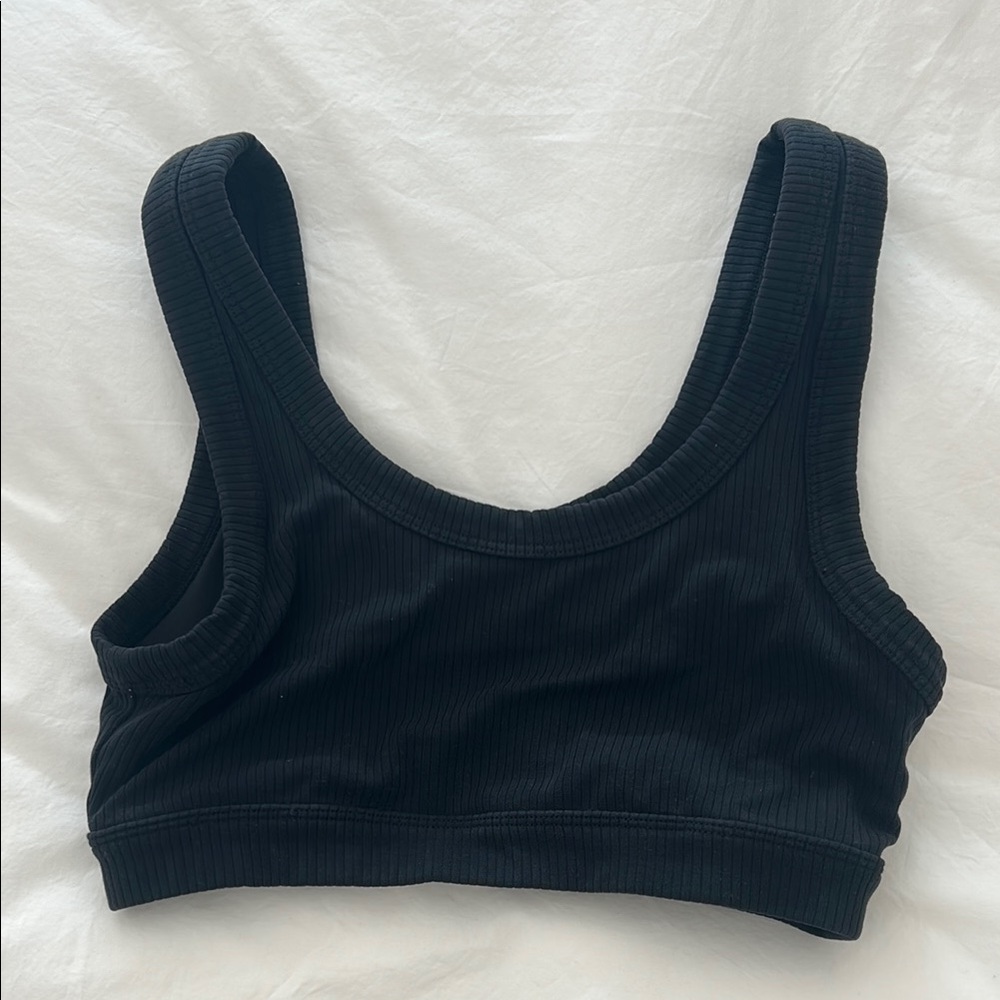Black Ribbed Women's Bralette